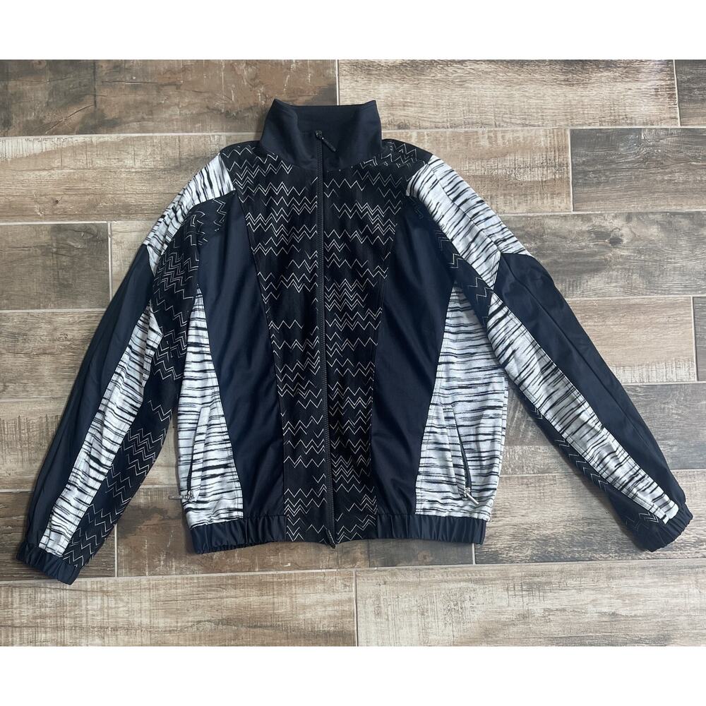 $1,995 NWT Missoni Black White Zig Zag Cotton Blend Track Top Suit Jacket M(50)